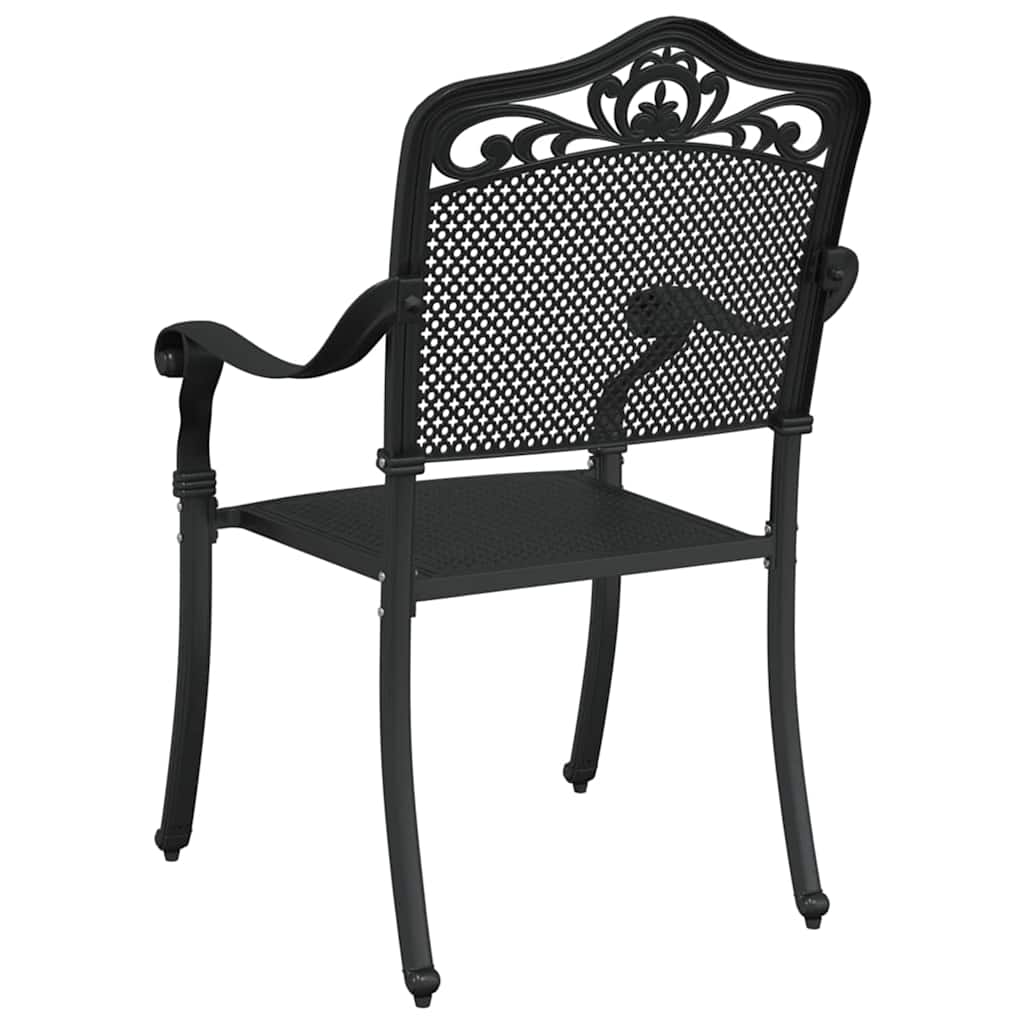 Set di 2 sedie da giardino  in alluminio colato nero 42002379