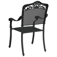 Set di 2 sedie da giardino  in alluminio colato nero 42002379