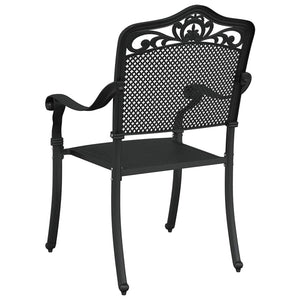 Set di 2 sedie da giardino  in alluminio colato nero 42002379