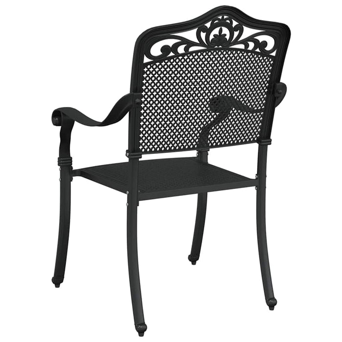 Set di 2 sedie da giardino  in alluminio colato nero 42002379