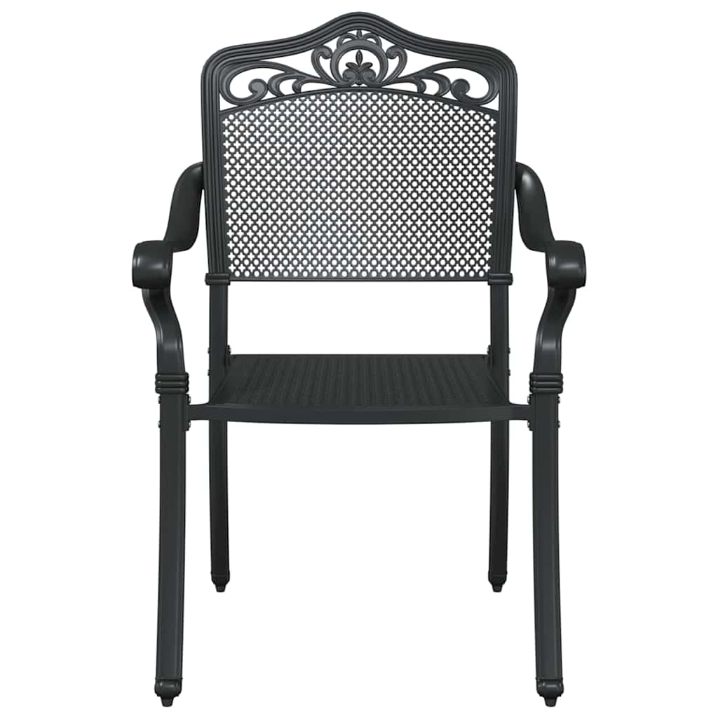 Set di 2 sedie da giardino  in alluminio colato nero 42002379