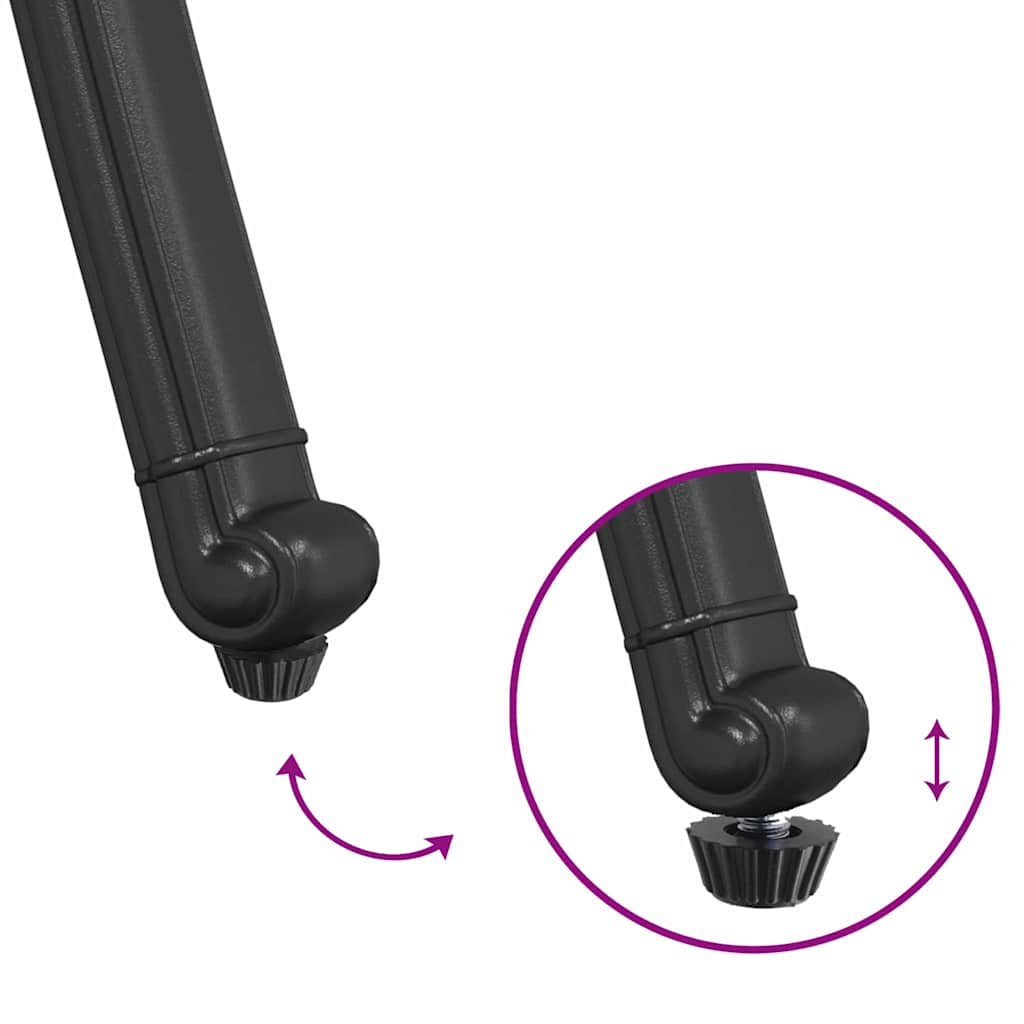 Set di 2 sedie da giardino  in alluminio colato nero 42002379