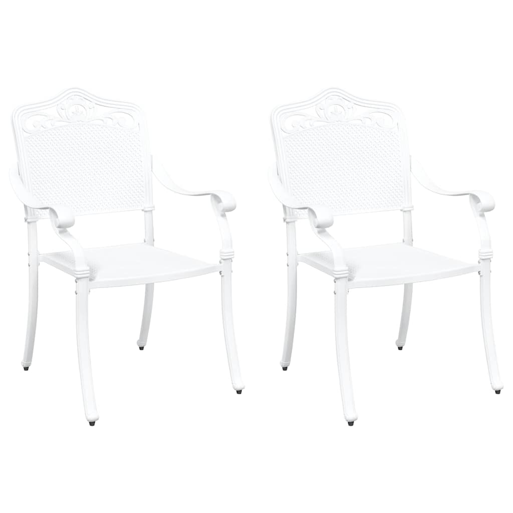Set di 2 sedie da giardino  in alluminio bianco 42002380