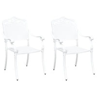 Set di 2 sedie da giardino  in alluminio bianco 42002380
