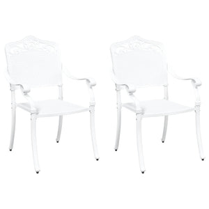 Set di 2 sedie da giardino  in alluminio bianco 42002380