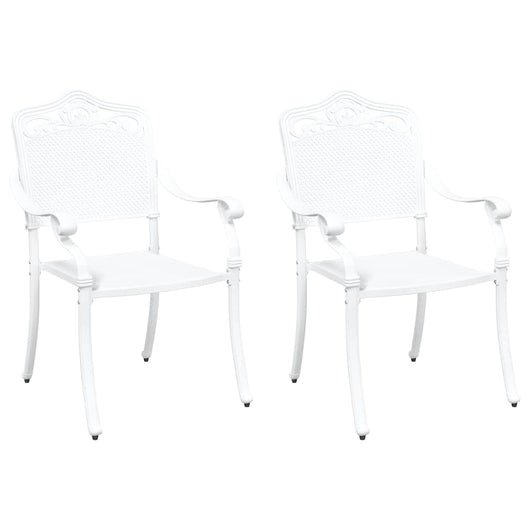 Set di 2 sedie da giardino  in alluminio bianco 42002380