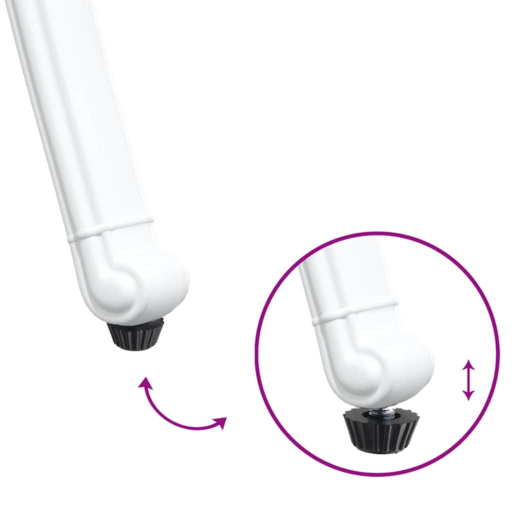 Set di 2 sedie da giardino  in alluminio bianco 42002380