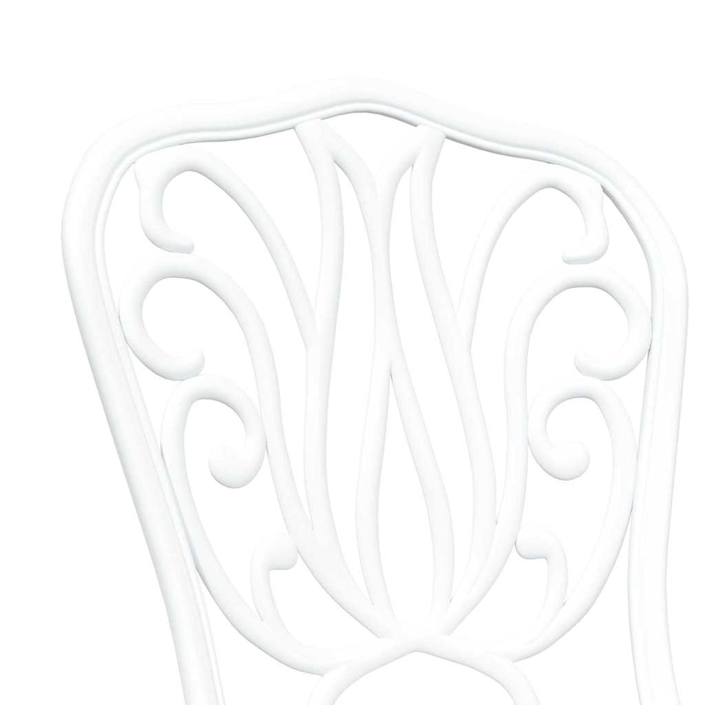 Set Bistro da Giardino 3 pcs Bianco Alluminio 42002384