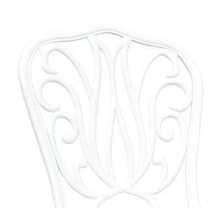 Set Bistro da Giardino 3 pcs Bianco Alluminio 42002384