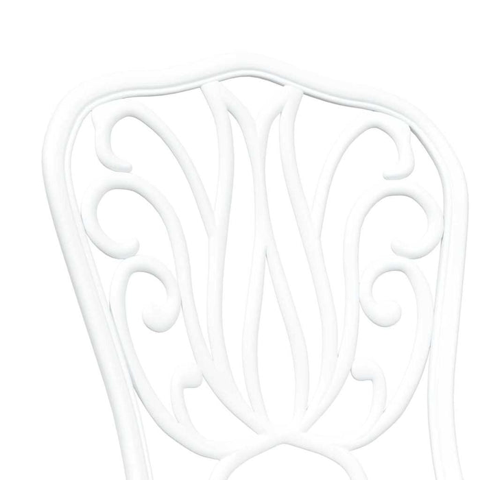 Set Bistro da Giardino 3 pcs Bianco Alluminio 42002384