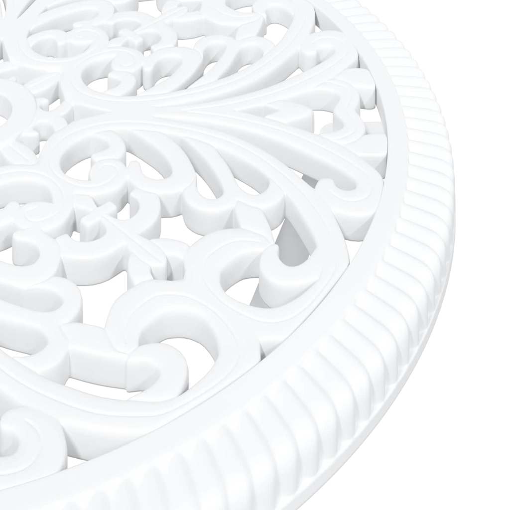 Set Bistro da Giardino 3 pcs Bianco Alluminio 42002384