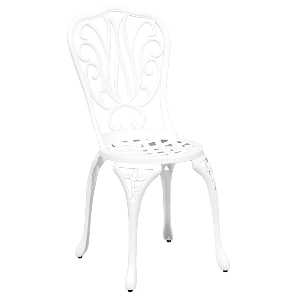 Set Bistro da Giardino 3 pcs Bianco Alluminio 42002384