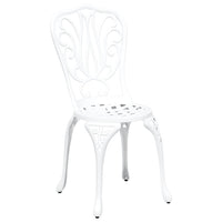 Set Bistro da Giardino 3 pcs Bianco Alluminio 42002384