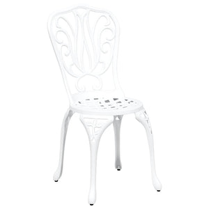 Set Bistro da Giardino 3 pcs Bianco Alluminio 42002384