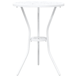Set Bistro da Giardino 3 pcs Bianco Alluminio 42002384