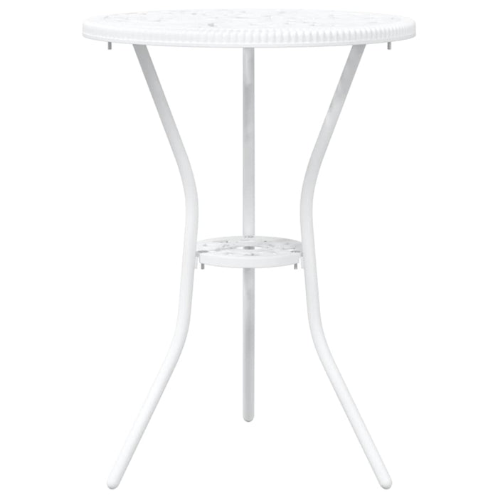 Set Bistro da Giardino 3 pcs Bianco Alluminio 42002384