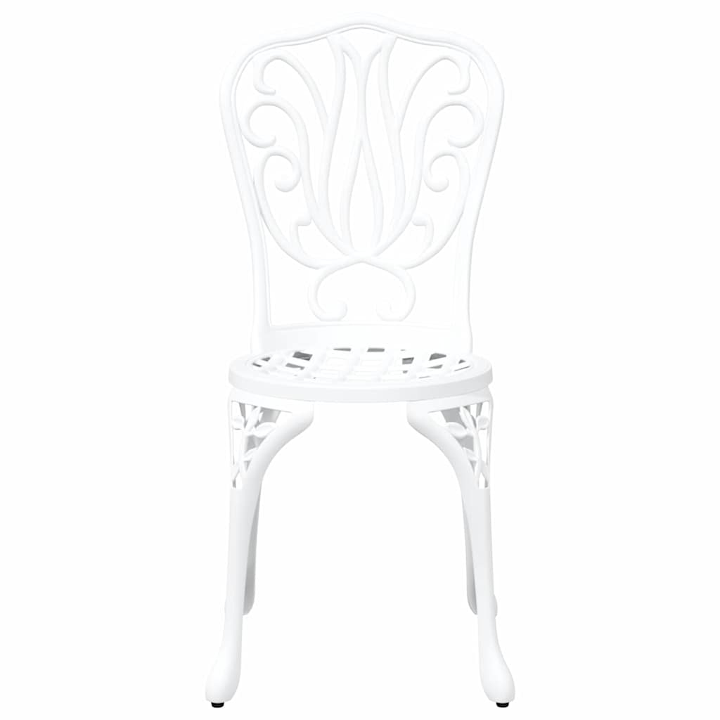 Set Bistro da Giardino 3 pcs Bianco Alluminio 42002384