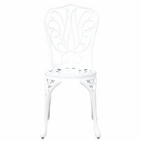 Set Bistro da Giardino 3 pcs Bianco Alluminio 42002384