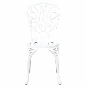 Set Bistro da Giardino 3 pcs Bianco Alluminio 42002384