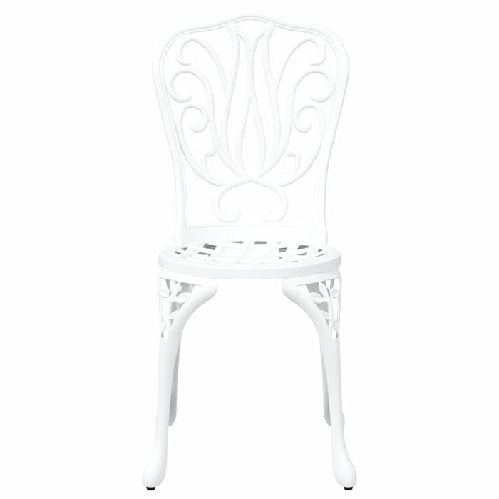 Set Bistro da Giardino 3 pcs Bianco Alluminio 42002384