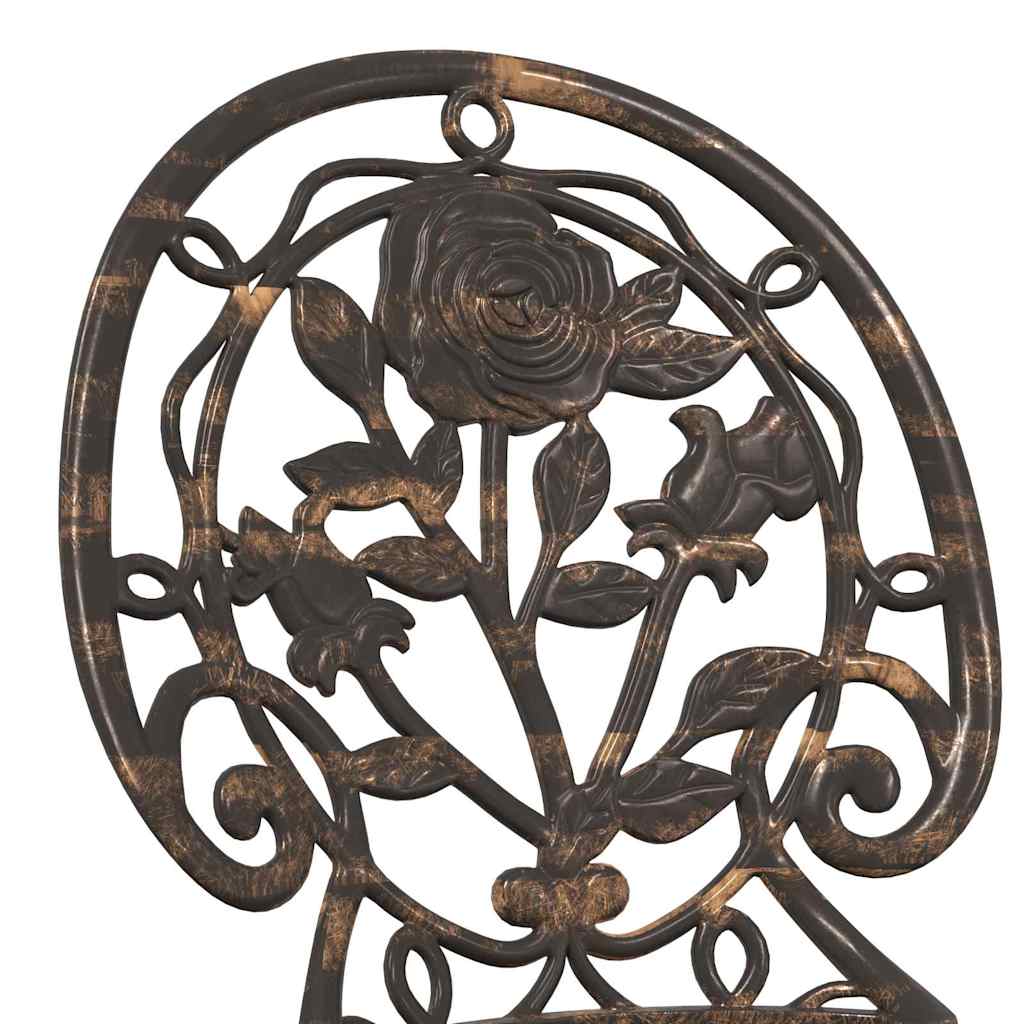 Set Bistro da Giardino 3 pcs Bronzo Alluminio 42002386