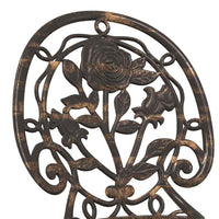 Set Bistro da Giardino 3 pcs Bronzo Alluminio 42002386