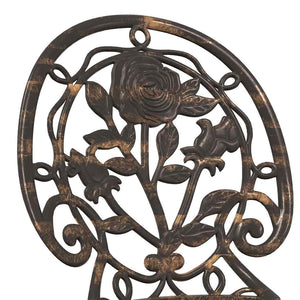 Set Bistro da Giardino 3 pcs Bronzo Alluminio 42002386