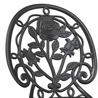 Set Bistro da Giardino 3 pcs Nero Alluminio 42002387