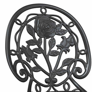 Set Bistro da Giardino 3 pcs Nero Alluminio 42002387