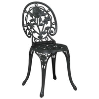 Set Bistro da Giardino 3 pcs Nero Alluminio 42002387