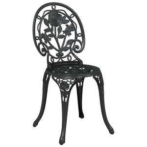 Set Bistro da Giardino 3 pcs Nero Alluminio 42002387