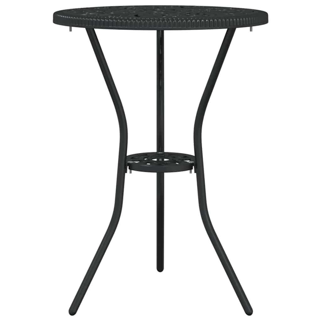 Set Bistro da Giardino 3 pcs Nero Alluminio 42002387