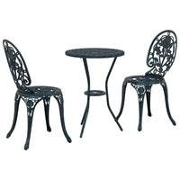 Set Bistro da Giardino 3 pcs Verde Alluminio 42002389