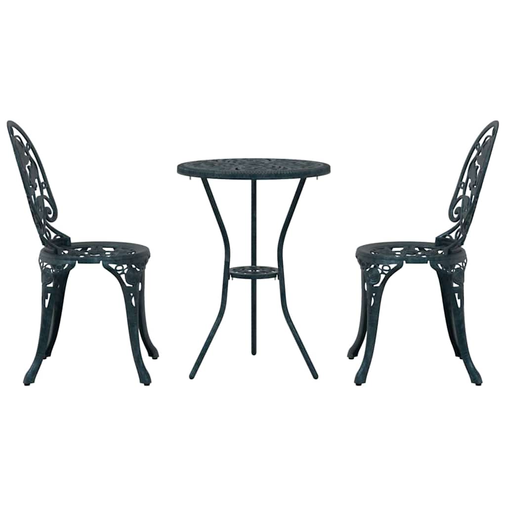 Set Bistro da Giardino 3 pcs Verde Alluminio 42002389