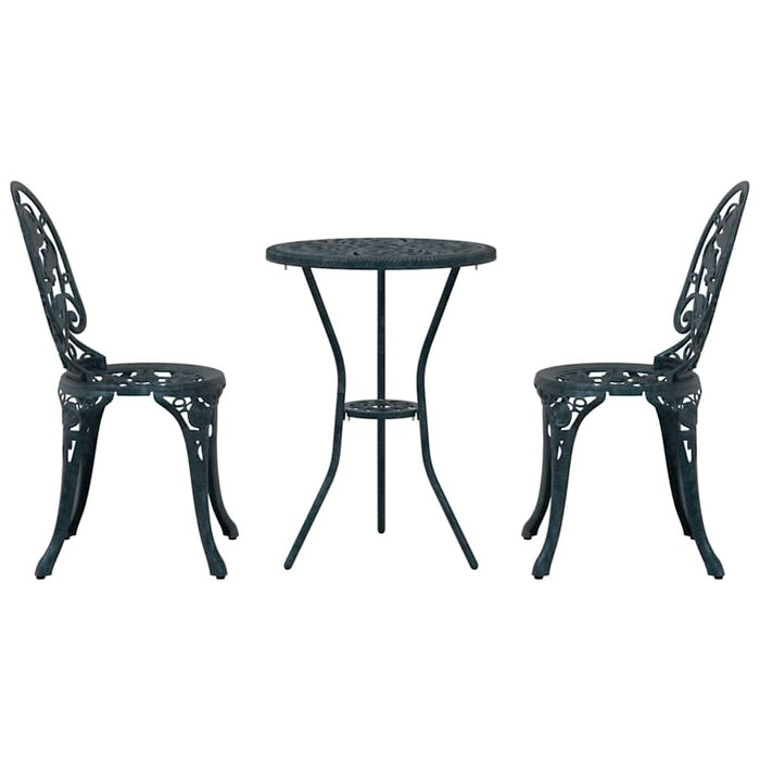 Set Bistro da Giardino 3 pcs Verde Alluminio 42002389
