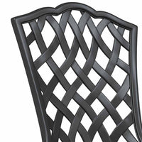 Set di 2 Sedie da Giardino  Nere in Alluminio Fuso 42002395