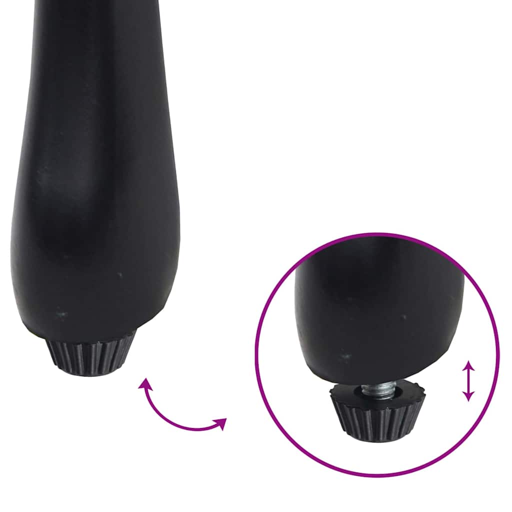 Set di 2 Sedie da Giardino  Nere in Alluminio Fuso 42002395