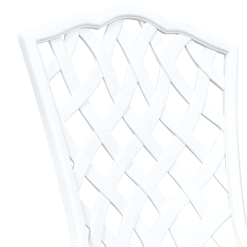 Sedia da Giardino 2 pcs Bianco 55 x 56.5 x 91cm Alluminio 42002396