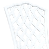 Sedia da Giardino 2 pcs Bianco 55 x 56.5 x 91cm Alluminio 42002396