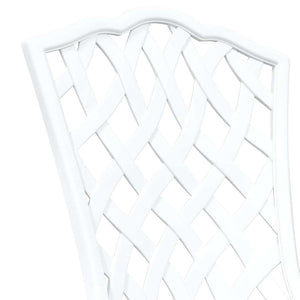 Sedia da Giardino 2 pcs Bianco 55 x 56.5 x 91cm Alluminio 42002396
