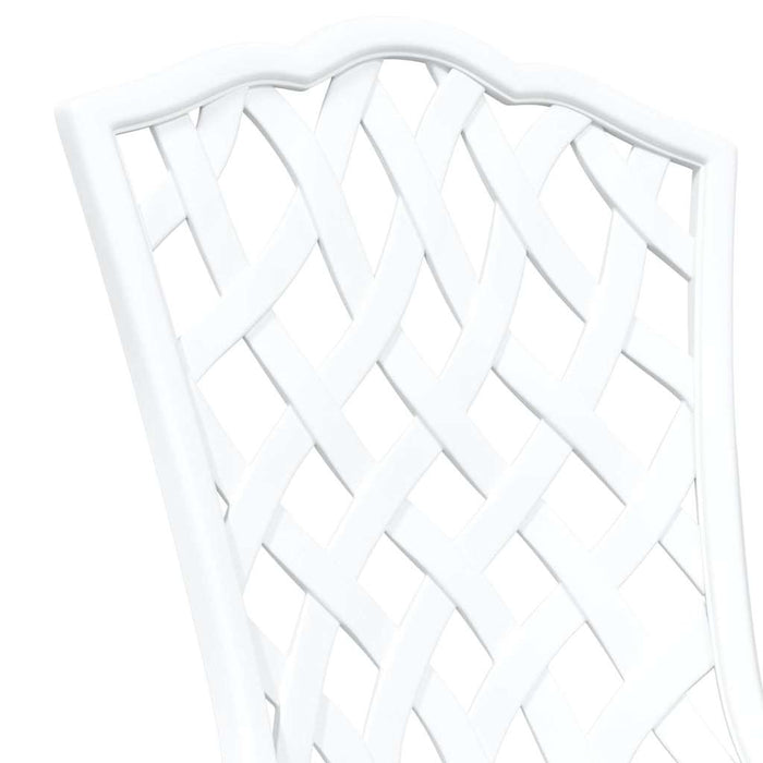 Sedia da Giardino 2 pcs Bianco 55 x 56.5 x 91cm Alluminio 42002396