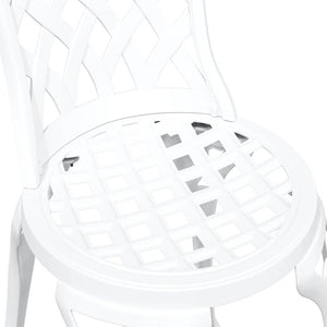 Sedia da Giardino 2 pcs Bianco 55 x 56.5 x 91cm Alluminio 42002396