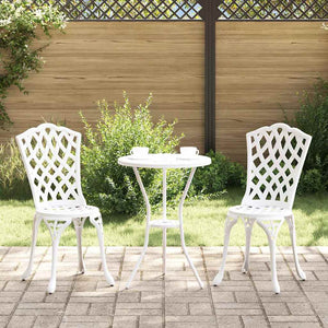 Sedia da Giardino 2 pcs Bianco 55 x 56.5 x 91cm Alluminio 42002396