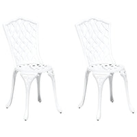 Sedia da Giardino 2 pcs Bianco 55 x 56.5 x 91cm Alluminio 42002396