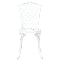 Sedia da Giardino 2 pcs Bianco 55 x 56.5 x 91cm Alluminio 42002396