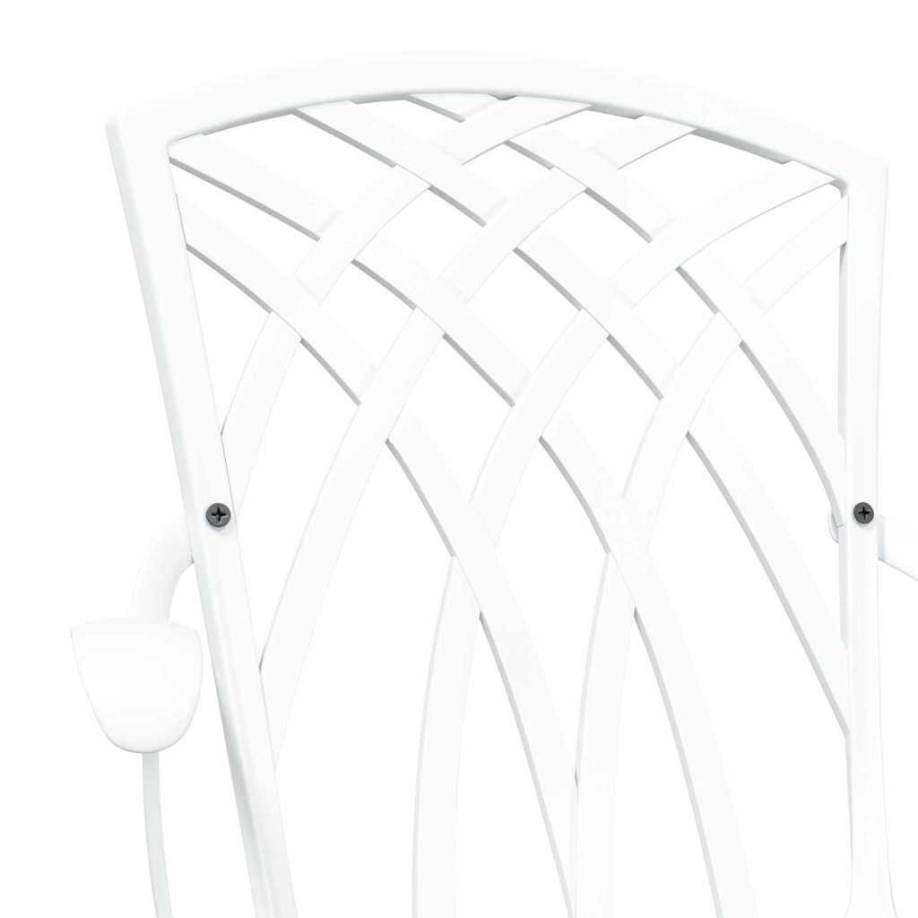 Sedia da Giardino 2 pcs Bianco 55 x 56.5 x 91cm Alluminio 42002400