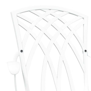 Sedia da Giardino 2 pcs Bianco 55 x 56.5 x 91cm Alluminio 42002400