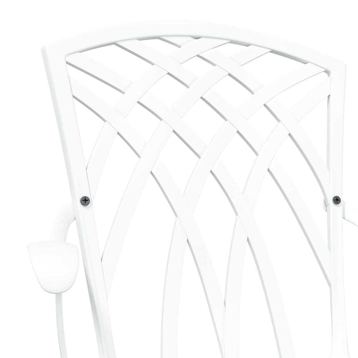 Sedia da Giardino 2 pcs Bianco 55 x 56.5 x 91cm Alluminio 42002400
