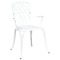 Sedia da Giardino 2 pcs Bianco 55 x 56.5 x 91cm Alluminio 42002400