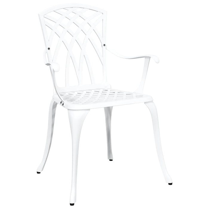 Sedia da Giardino 2 pcs Bianco 55 x 56.5 x 91cm Alluminio 42002400